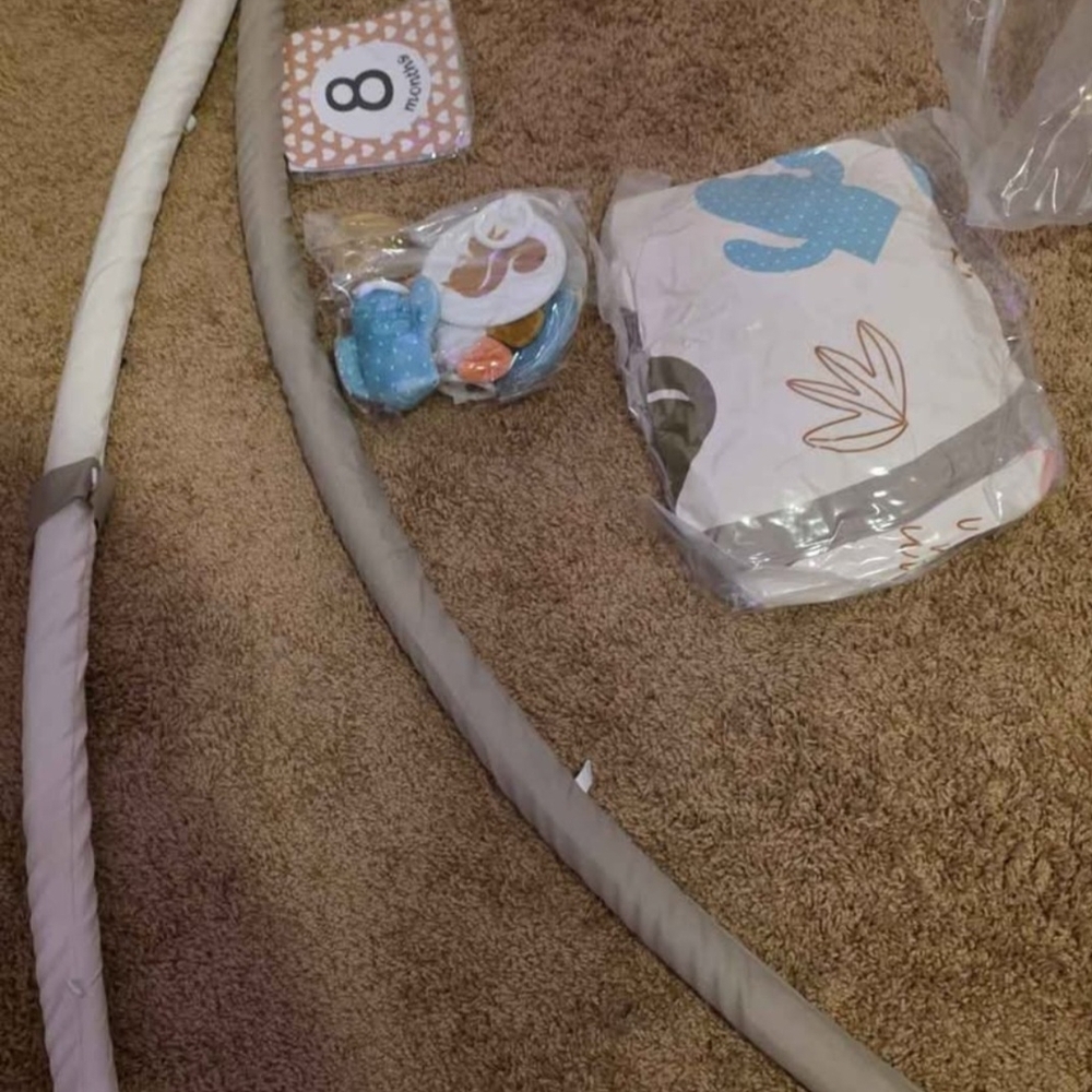 Unbranded Kids Play Gym Hoop with Gray and Cream Accents